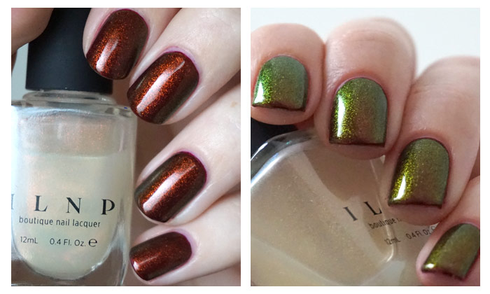 Two coats of the magician over OPI visions of love
